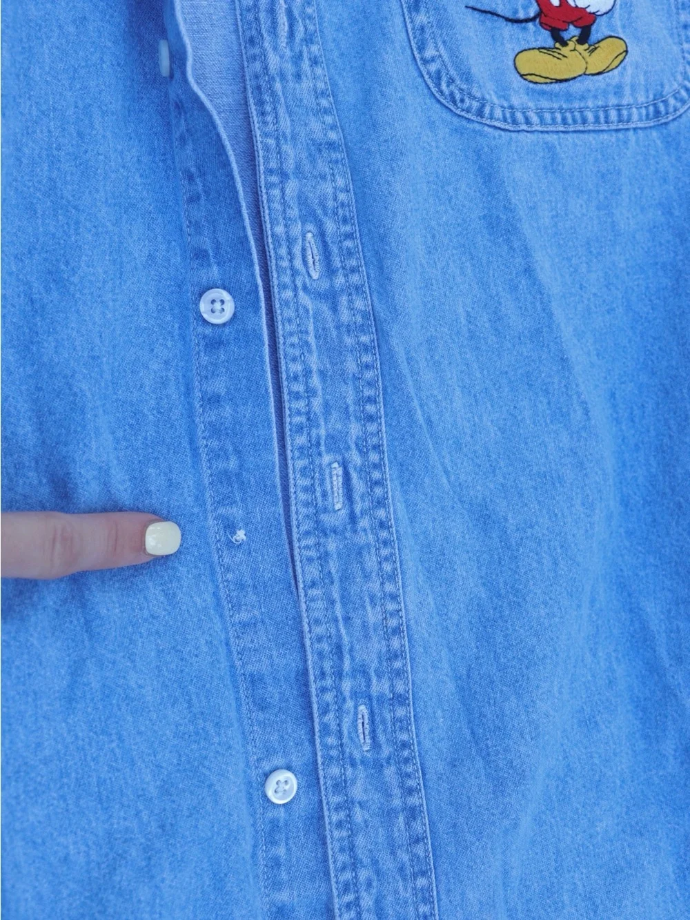 Mickey denim button up